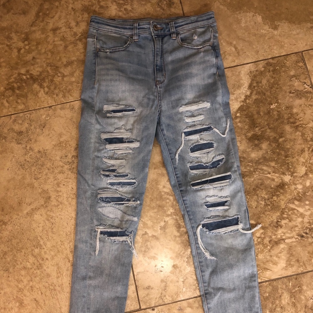 American Eagle super skinny high waisted jeans